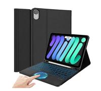 Custodia con tastiera compatibile con iPad Mini7A17Pro, Mini di settima/sesta generazione (2024/2021), trackpad multi-touch, cover con supporto
