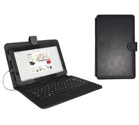 Custodia con tastiera - Custodia per tablet da 9" con tastiera integrata, design compatto, facile accesso alle porte, materiale resistente e leggero. *