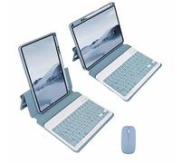 Custodia Con Tastiera E Mouse Per Ipad Pro 11Inch 2022/2021/2020/2018 Air2/3/4/5 Staccabile Wireless Bluetooth Keyboard Pencil Holder Slim Leather Smart Cover,Sky blue,5th 9.7 2017