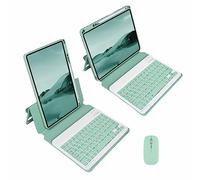 Custodia Con Tastiera E Mouse Per Ipad Pro 11Inch 2022/2021/2020/2018 Air2/3/4/5 Staccabile Wireless Bluetooth Keyboard Pencil Holder Slim Leather Smart Cover,Verde,Air 4 10.9 2020