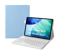 Custodia con Tastiera iPad 11 Generazione A16 2025, Slim Cover con Bluetooth Italiano QWERTY Tastiera per iPad 10 Generazione 10.9” 2022 (blu)
