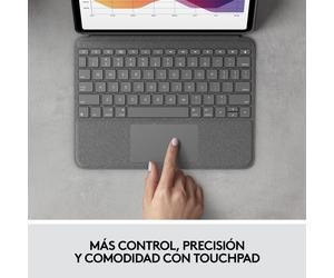 Custodia con tastiera Logitech Folio Touch Oxford grigia per iPad Air 4/5 generazione