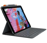 Custodia con tastiera Logitech Slim Folio per iPad e iPad Air in grafite, iPad (7a, 8a e 9a gen)