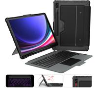 Custodia con tastiera Nillkin per Samsung Galaxy Tab S9+ Plus da 12,4"" con tastiera retroilluminata staccabile, cover per fotocamera scorrevole/t