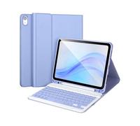 Custodia con tastiera per iPad 10,2 9a gen 2021/ 8a gen 2020/ 7a gen 2019, custodia sottile con tastiera Bluetooth rimovibile e porta matita per iPad 10,2 pollici 7/8/9th generazione