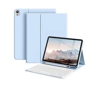 Custodia con tastiera per iPad 10,2 pollici 9th generazione 2021/8th generazione 2020/7th generazione 2019 Tastiera Bluetooth staccabile wireless con custodia porta matita