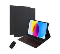 Custodia con tastiera per iPad 10th 10.9 pollici 2022 A16 11th Generation 11 pollici 2025 con mouse, custodia protettiva sottile con tastiera retroilluminata wireless staccabile a 7 colori