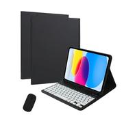 Custodia con tastiera per iPad 10th 10.9 pollici 2022 A16 11th Generation 11 pollici 2025 con mouse, custodia protettiva sottile con tastiera retroilluminata wireless staccabile a 7 colori