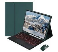 Custodia con tastiera per iPad 6a generazione 2018 / 5a generazione 2017 9,7 pollici, tastiera touchpad retroilluminata wireless staccabile a 7 colori per iPad Air 2/1, Pro 9.7