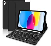 Custodia con tastiera per iPad A16 11 generazione 2025/10 generazione 2022 (10,9/11 pollici) - QWERTZ Layout Keyboard, Custodia magnetica rimovibile con supporto per penna per iPad 11/10° Gen, nero