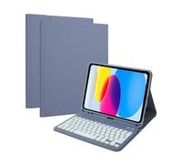 Custodia con tastiera per iPad A16 11th gen 2025/10th generazione 2022 (11/10,9 pollici), cover tastiera wireless staccabile con retroilluminazione a 7 colori e porta matita