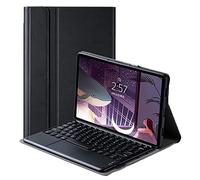 Custodia Con Tastiera Per Lenovo Tab M10 FHD Plus TB-X606F / TB-X606X 10.3" FHD Con Tasti Rotondi Touchpad, Custodia Slim Folio Per Tastiera Italiana Wireless Bluetooth Staccabile Magnetica,Nero