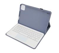 Custodia con Tastiera per Pad 6, 6 Pro 11 Pollici 2023 Cover con Supporto in PU con Tastiera Wireless Rimovibile Magnetica, Guscio in Venature del Legno TPU Adatta per Pad