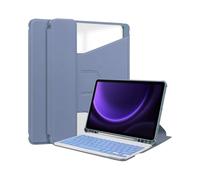Custodia con tastiera per Samsung Galaxy Tab S9 Ultra/S8 Ultra/S10 Ultra da 14,6 pollici, tastiera wireless staccabile, supporto per S Pen, supporto girevole a 360 gradi, custodia trasparente