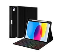 Custodia con tastiera per tablet HUAWEI MatePad SE 11 pollici 2024, tastiera Bluetooth wireless, custodia protettiva in morbido silicone con bordi e supporto, porta penna integrato