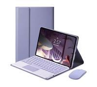 Custodia con tastiera per Xiaomi Pad 5 / Pad 5 Pro 11 pollici con mouse, tasti rotondi Tastiera touchpad wireless staccabile con trackpad per Xiaomi Pad 5 / Pad 5 Pro 11 pollici