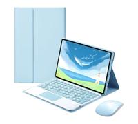 Custodia con tastiera per Xiaomi Pad 6S Pro 12,4 pollici 2024 con mouse, tasti rotondi Tastiera touchpad wireless staccabile con trackpad per Xiaomi Pad 6S Pro 12,4" 2024