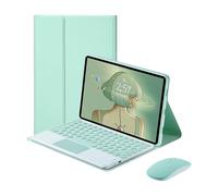 Custodia con tastiera per Xiaomi Redmi Pad SE 11 pollici 2023 con mouse, tasti rotondi, trackpad wireless rimovibile e tastiera touchpad per Xiaomi Redmi Pad SE 11 pollici 2023