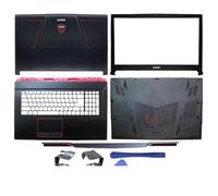 Custodia con telaio per laptop compatibile con GE73 GE73VR 7RF MS-17C1 MS-17C3 MS-17C5 Include copertura posteriore LCD Cerniere della cornice anteriore Custodia inferiore del poggiapolsi(ABCD SET)