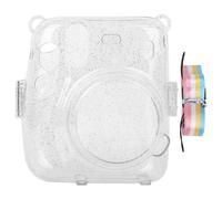 Custodia con tracolla regolabile arcobaleno per Fujifilm Instax Mini11, cover trasparente per fotocamera con materiale facile da pulire, leggera e