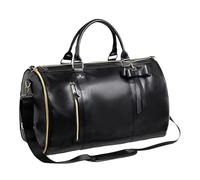 Custodia convertibile in pelle PU da viaggio Duffle, 52 x 25,4 x 31,75 cm, Carry-on Suitcase, Spacious & Sturdy, Suit Carrier, Stylish Luggage for Business, Weddings, Trips, Nero , Se référer au