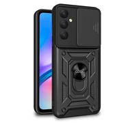 Fantastica custodia rigida nera ad anello per Samsung Galaxy A05s
