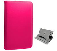 Raffinata custodia rotante rosa liscia per ebook/tablet da 10".