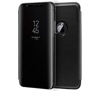 Custodia Cool Flip Cover per iPhone XS MAX Clear View Nero