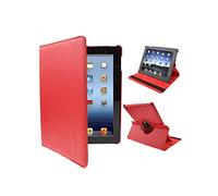 Custodia Cool per iPad 2 / iPad 3/4 girevole in ecopelle colore rosso (supporto)