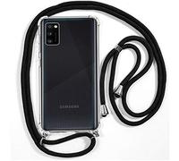 Fantastica custodia nera con cordino per Samsung Galaxy A41