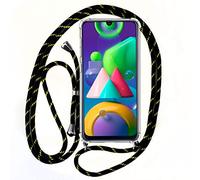 Custodia Cool per Samsung M215 Galaxy M21 Cordone Nero-Giallo
