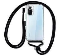 Fantastica custodia trasparente con cordino nero per Xiaomi Redmi Note 10 / Note 10s