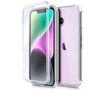 Custodia Cool Silicone 3D per iPhone 14 (trasparente anteriore + posteriore)