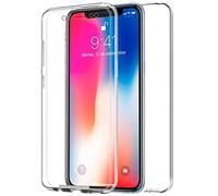Custodia Cool Silicone 3D per iPhone X/iPhone XS (trasparente frontale + posteriore)