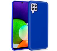 Custodia in silicone blu freddo per Samsung Galaxy A22 4G