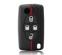 Custodia Copri Chiave Telecomando in Silicone Chiave Auto per Peugeot 1007 807 per Citroen C8 4 Bottoni Pieghevole Flid