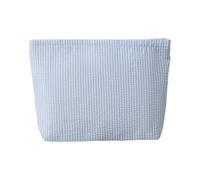 Custodia cosmetica a strisce, portatile e, Light blue stripes | Design con cerniere sicure per l ' uso quotidiano, dimensioni compatte per un facile trasporto prodotti