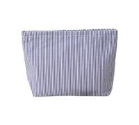 Custodia cosmetica a strisce, portatile e, Navy stripes | Design con cerniere sicure per l ' uso quotidiano, dimensioni compatte per un facile trasporto prodotti