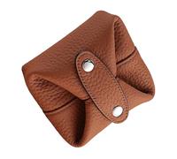 Custodia cosmetica portatile organizzata compatta organizzata pratica dell'unità di elaborazione dei sacchetti della moneta per la conservazione quotidiana essenziale dei piccoli cosmetici, Marrone