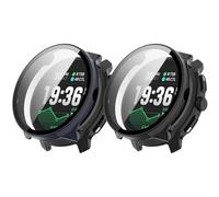 CUSTODIA COVER CASE COMPATIBILE PER SUunto Race 2, PC Custodia rigida con pellicola temperata, protezione accessori antigraffio custodia (nero+blu)