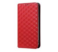 Custodia Cover Compatibile con Doogee Note 56X Flip Phone Case con Chiusura magnetica,PU cuoio portafoglio telefono caso con slot per carte.Progettazione di modelli 3D-Red