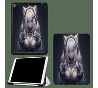 Custodia Cover Compatibile con ipad 9 generazione /8ª e 7 generazione da 10.2 pollici, modello 2021 2020 2019 Cover con Auto Svegliati/Sonno Fiabe Donne Ritratto Anime-Blu Scuro