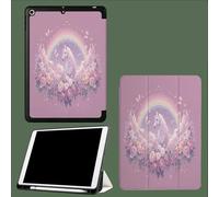 Custodia Cover Compatibile con iPad PRO 11 2022/2021/2020 Con Portapenne, Copertina Posteriore Morbida in TPU Sottile, Auto Sveglia/Sonno Fiaba Cavallo Cartoni Animati Animali-Rosa