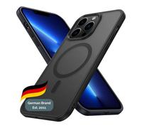 CADORABO Ibrida con bordo in silicone TPU e retro stabile Cover per Apple iPhone 15 PRO MAX, NERO
