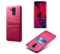 Custodia Cover Per Huawei MATE 20 Lite,Case in pelle PU - Custodia telefonica sottile a prova di urti con 2 slot per carte,Protezione anti-impronte digitali e anti-caduta-Rose Red