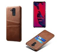 Custodia Cover Per Huawei MATE 20 Lite,Case in pelle PU - Custodia telefonica sottile a prova di urti con 2 slot per carte,Protezione anti-impronte digitali e anti-caduta-Brown