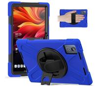 Custodia Cover per Lenovo Tab K11 Plus 11.5" TB-352FU TB-352XU 2024, Ibrida Antiurto Tre-Strati Cover Silicone + PC Protettiva Case con Supporto & Cinturino a Mano per Lenovo Tab K11 Plus 11.5"