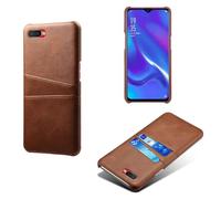 Custodia Cover Per OPPO Ax7 PRO,Copertura protettiva in pelle falsa,Design della borsa di carta con 2 slot per carte dietro,Protezione anti-impronte digitali e anti-caduta-Brown