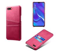 Custodia Cover Per OPPO Ax7 PRO,Copertura protettiva in pelle falsa,Design della borsa di carta con 2 slot per carte dietro,Protezione anti-impronte digitali e anti-caduta-Rose Red