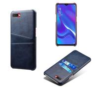Custodia Cover Per OPPO Ax7 PRO,Copertura protettiva in pelle falsa,Design della borsa di carta con 2 slot per carte dietro,Protezione anti-impronte digitali e anti-caduta-Blue